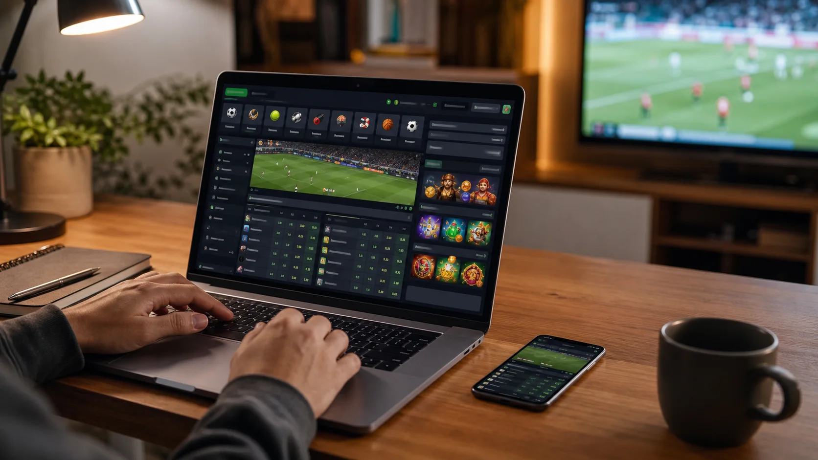 Plataforma waxpeer em notebook e celular com apostas esportivas e cassino online